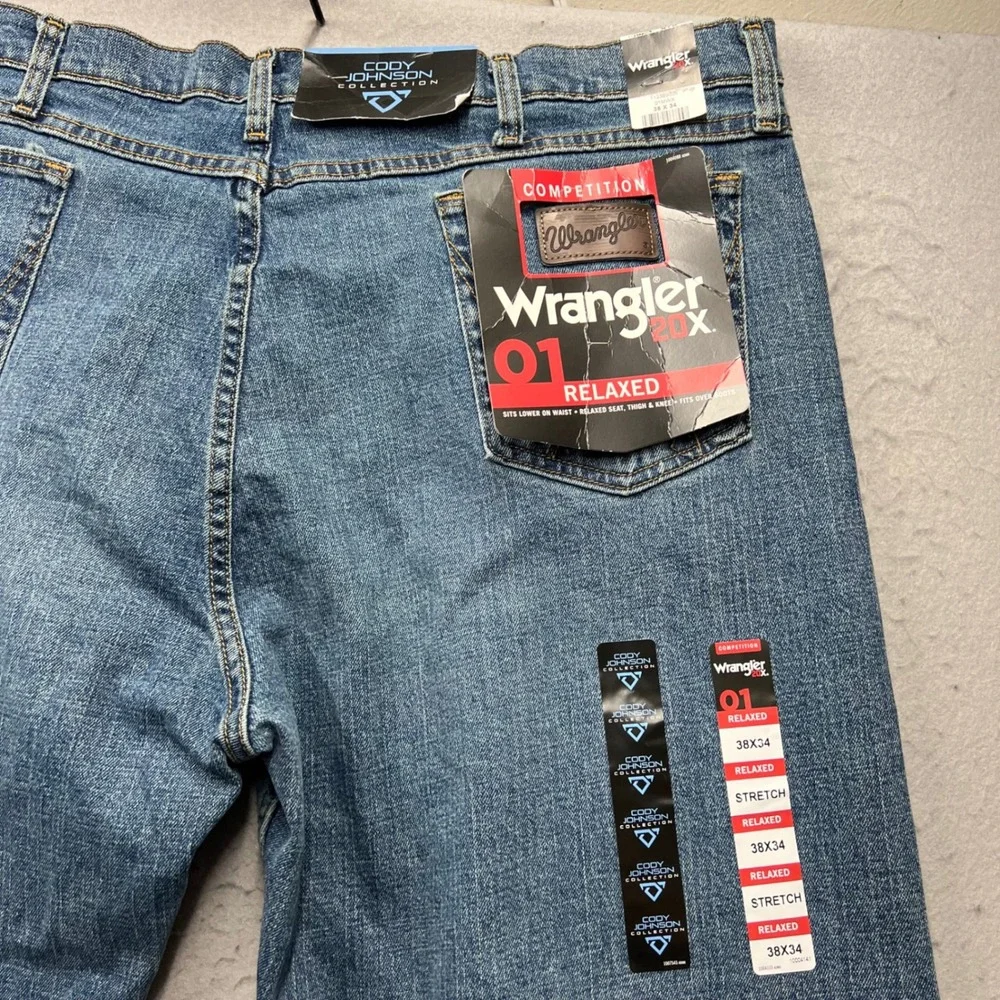 Wrangler 20X 01 Competition Relaxed Jeans Cody Johnson Blue 38x34 112369005